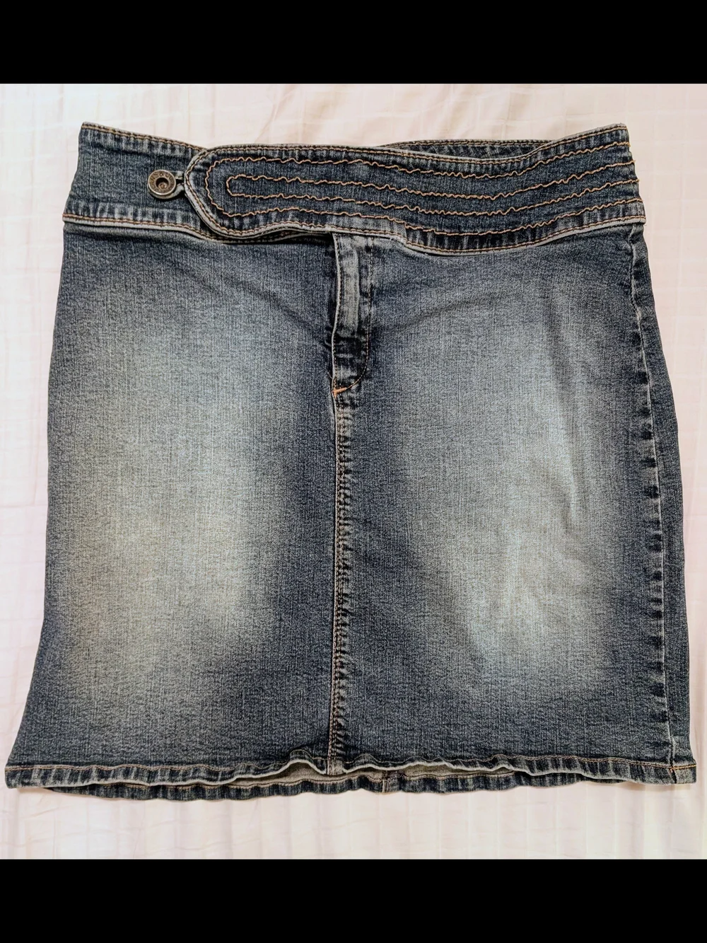 Y2K Denim Skirt in Washed Blue - Picture 2 of 9